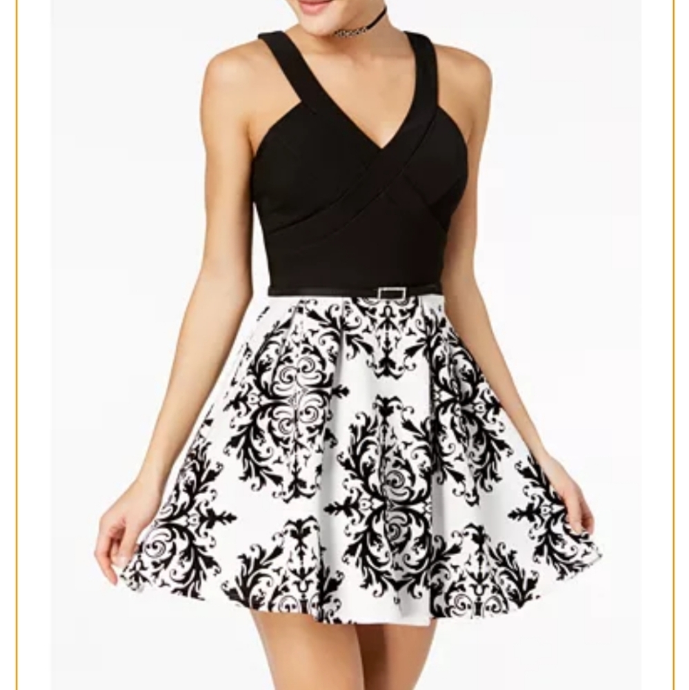Macy's Crystal Doll Fit and Flare Formal Dress